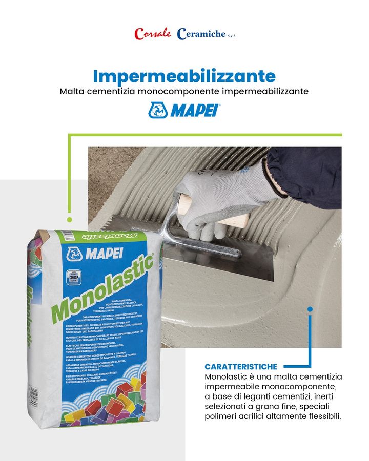 Da Corsale Ceramiche 👉 Monolastic #Mapei

Non lasciare che l'umidità e